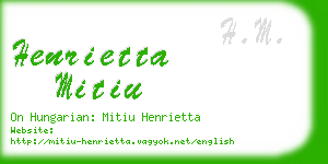 henrietta mitiu business card